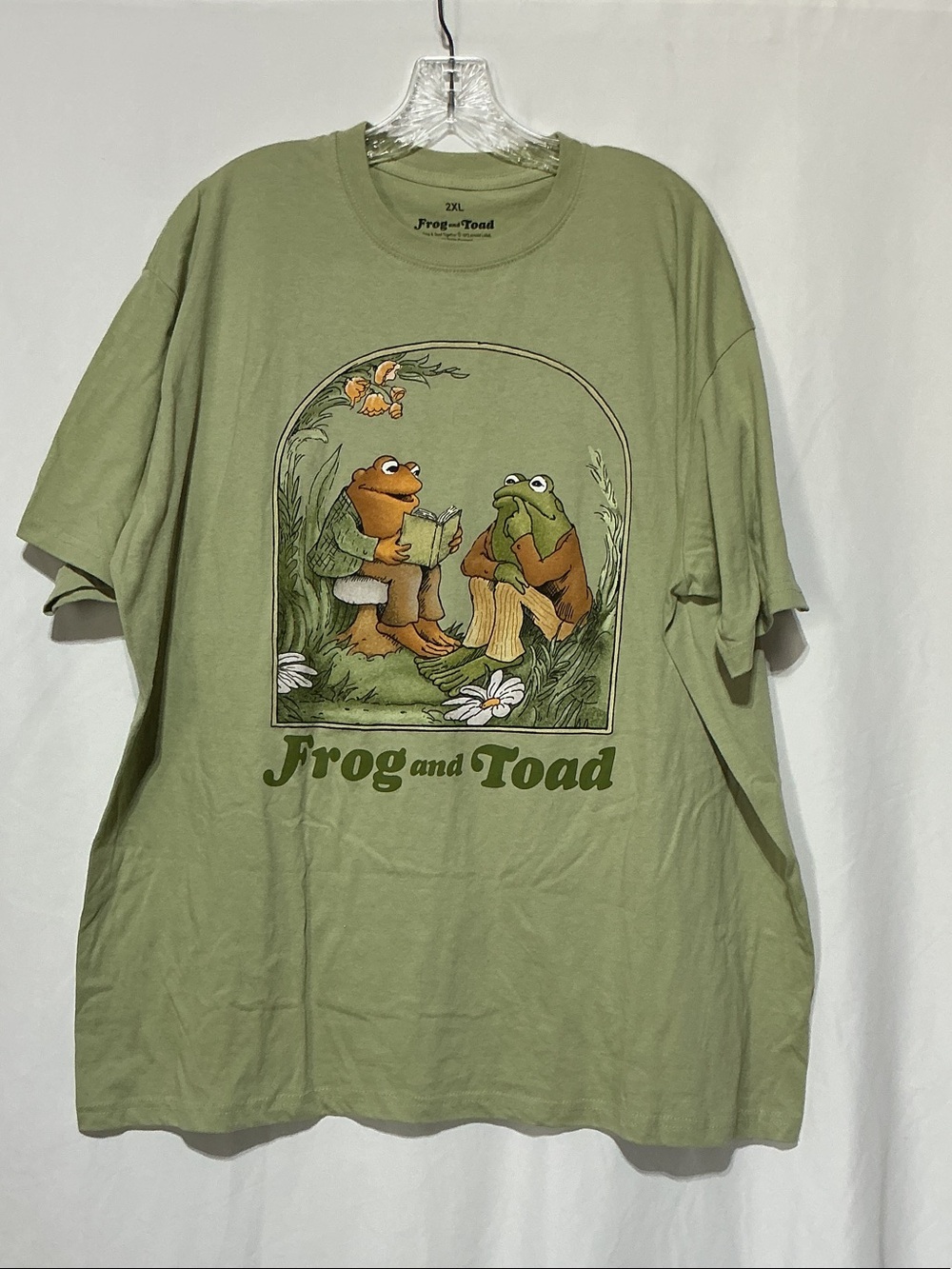 Frog and Toad Sage Green Short Sleeve Graphic Tee Sz 2XL